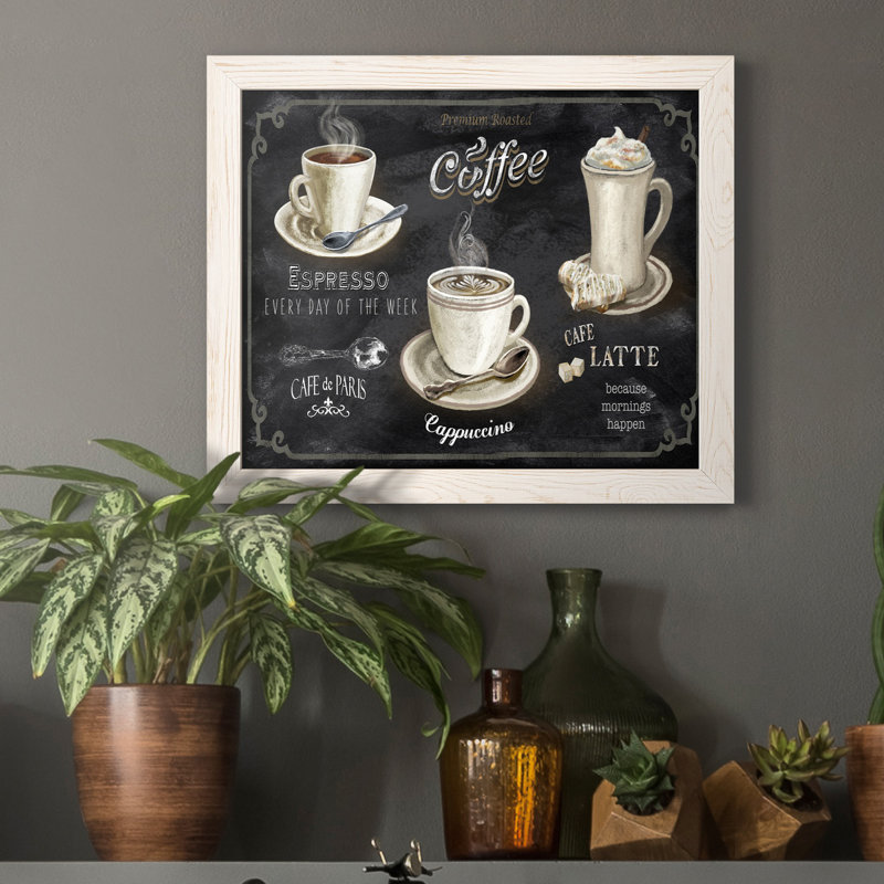 " Coffee Trio ", White, 17" H x 20" W x 1" D