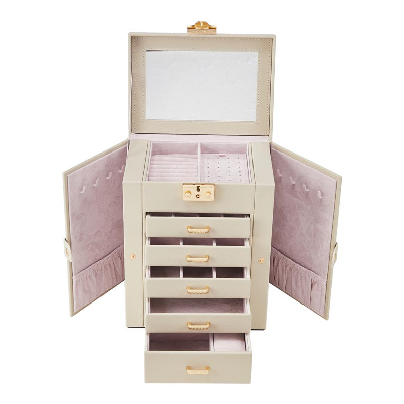 PU Leather Jewellery Box +, White