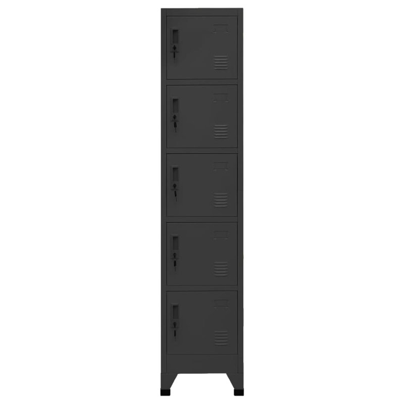 Wadkins Metal 1 - Tier 38cm School Locker with Key, Anthracite
