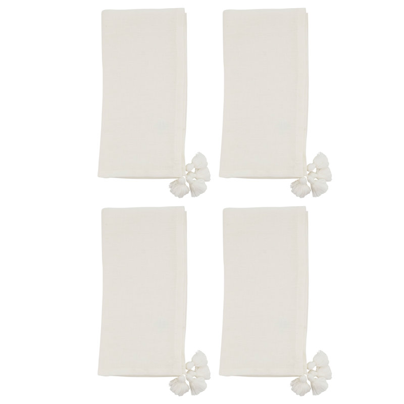 Ensemble de serviettes de table 4 pièces, Ivoire