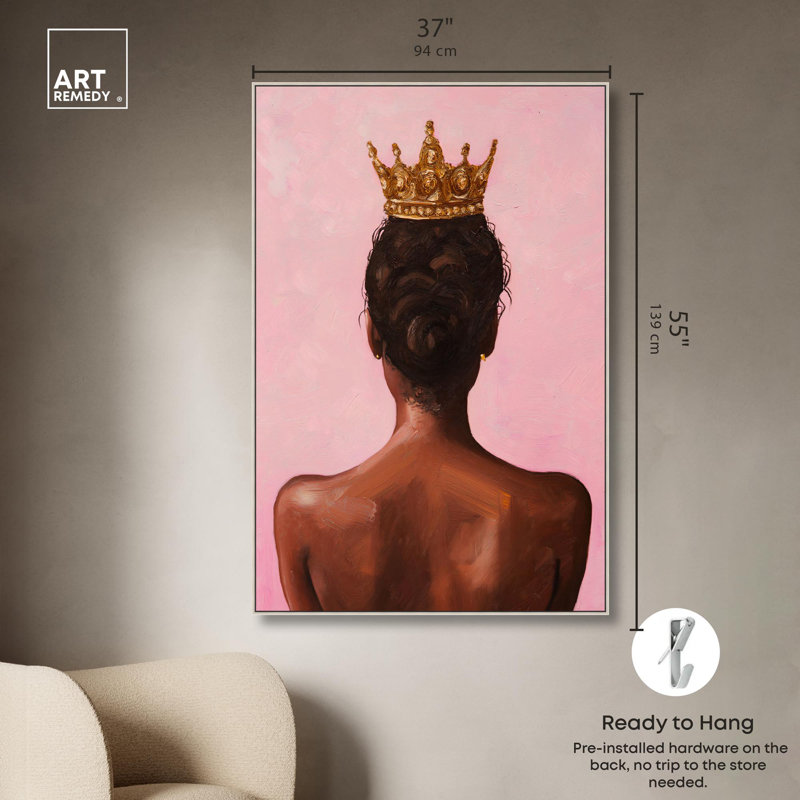 «Dazzling Presence», toile Art Portrait par Art Remedy, Cadre argenté, H 55 po x l 37 po