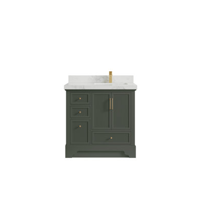 Alys 36'' Single Bathroom Vanity with Quartz Top