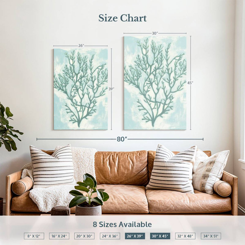 Brampt Living Teal I, 39" H x 26" W