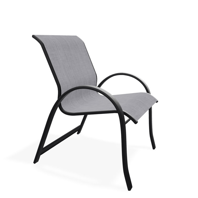 Fauteuil de salle à manger empilable Hiraku, Bijou, Noir