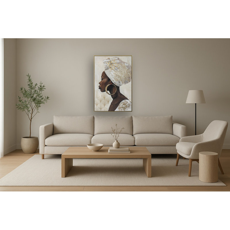 Art mural en toile Golden Heirloom Profile - 33 po x 48 po - Cadre doré