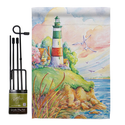 Double Sided 18.5 in. H x 13 in. W Polyester Flag set