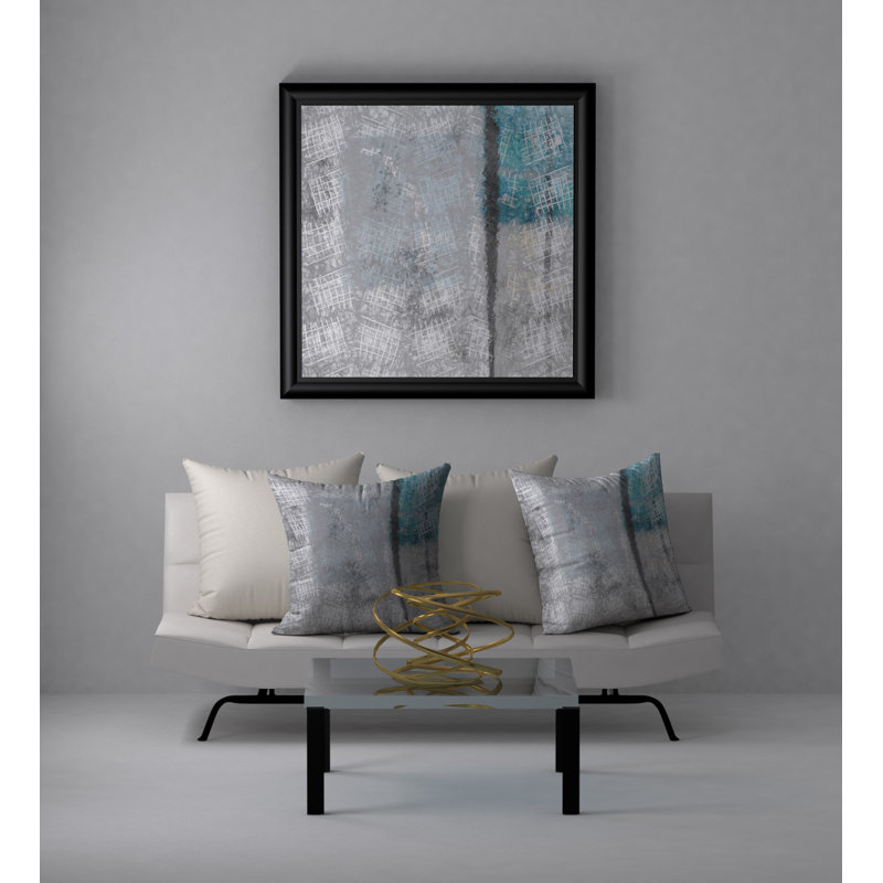 Abstract Reversible Throw Pillow, 18" x 18"