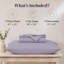 Ensemble de draps 4 pièces en microfibre ultra douce Modern Threads avec poches profondes, couleurs unies et imprimés-888613737-988049355