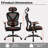 Comfy Breathable Ergonomic Task Chair with Headrest-1335067290