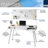 Techni Mobili Study Computer Desk With Storage & Magnetic Dry Erase White Board, White