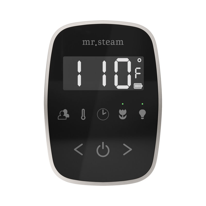 Régulateur de douche à vapeur TempoFlex, Noir / Nickel brossé