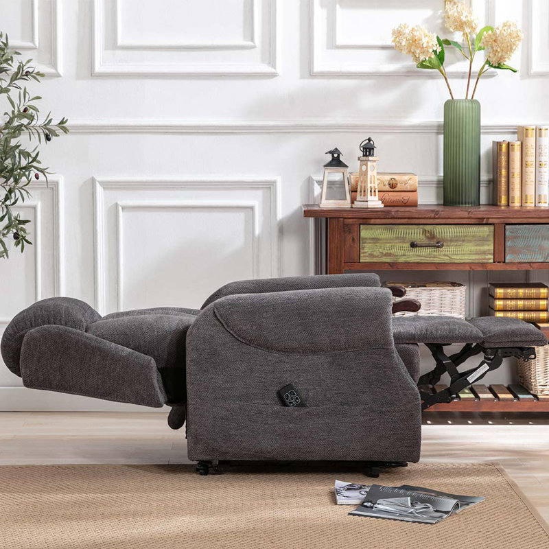 Adao 88cm Wide Lift Assist Standard Recliner, Charcoal