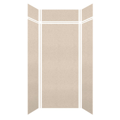 SaraMar 36'' W 36'' D 96'' H Glue Up Solid Surface Wall