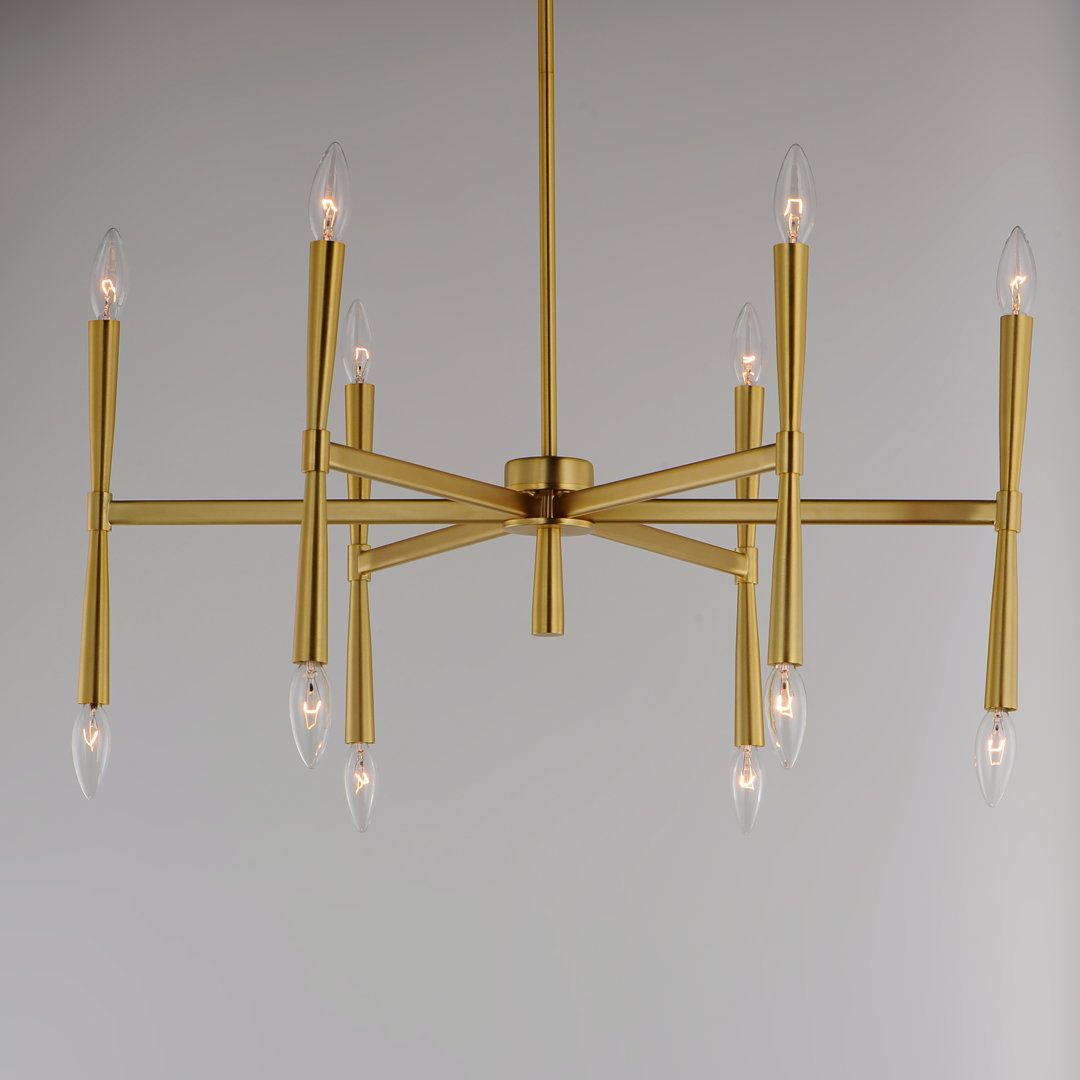 Monstair 12 - Light Dimmable Modern Linear Chandelier Etta Avenue™ 