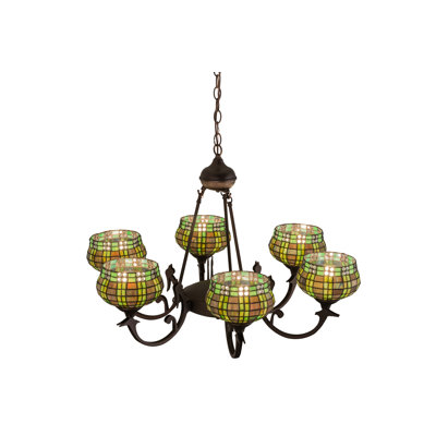 Jeweled 6 - Light Chandelier