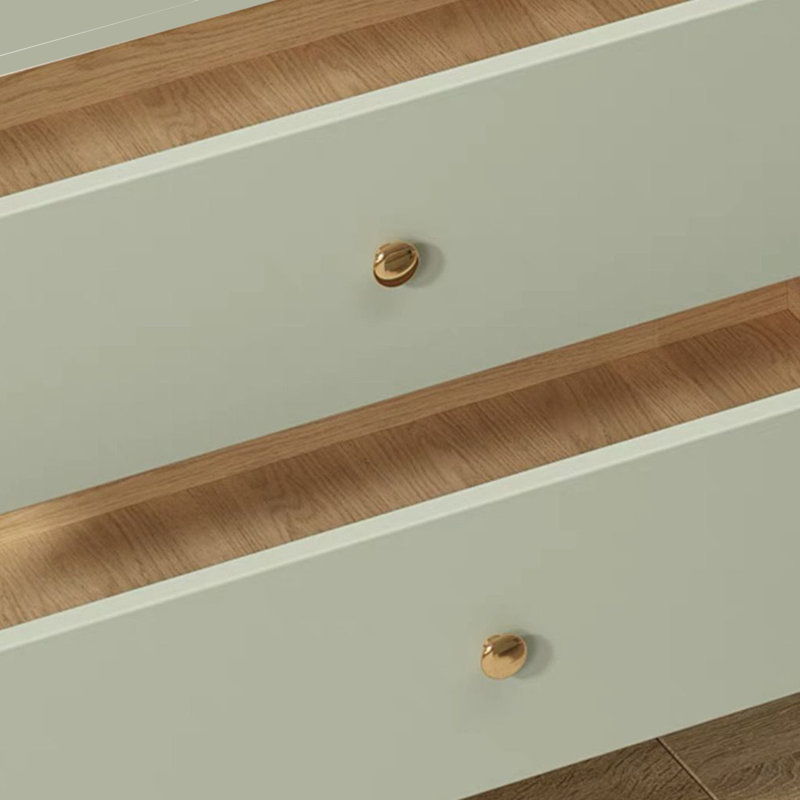 Meuble télé en bois massif avec poignées anneaux, H 19,29 po x L 78,74 po x l 14,56 po