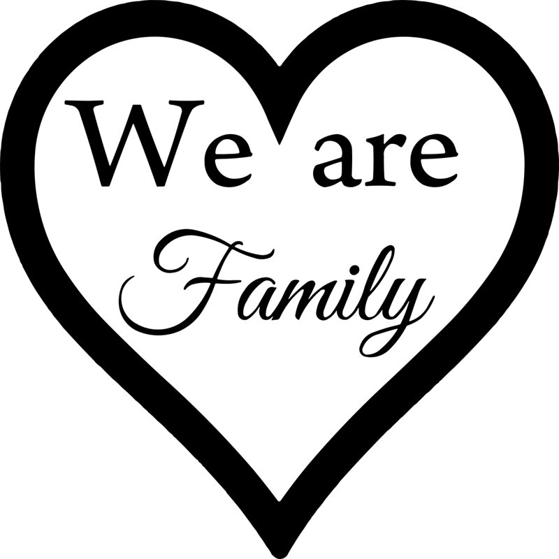 Décalcomanie murale « we » family, H 18 po x l 18 po
