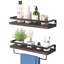 Ensemble de 2 tablettes flottantes rouge brique - Porte-serviettes pour la salle de bain / cuisine, organisateur de maison familiale