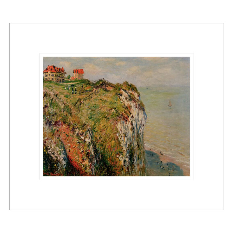 «Cliff at Dieppe» par Claude Monet, impression giclée encadrée, H 13,75 po x l 15,58 po