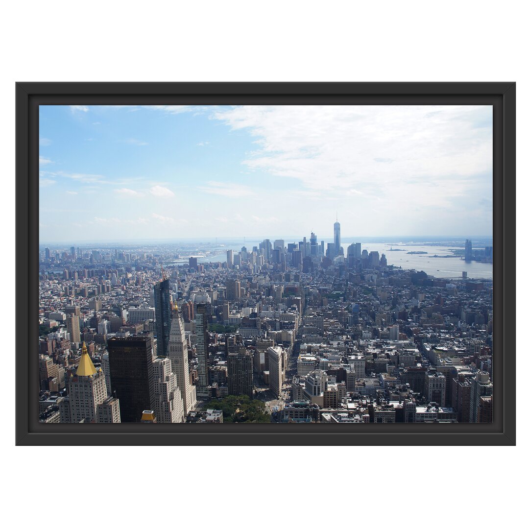 Gerahmter Kunstdruck New York City Panorama auf Papier