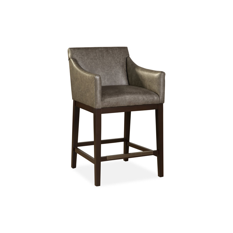 Upholstered Stool with Solid Wood Frame, Ashton