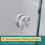 54"W x 72"H Double Sliding Shower Door With 1/4'' Clear Tempered Glass-101837365