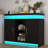LED Lights Coffee Bar Cabinet with Storage, Sideboard Buffet Cabinet with Charging Station-2067530925