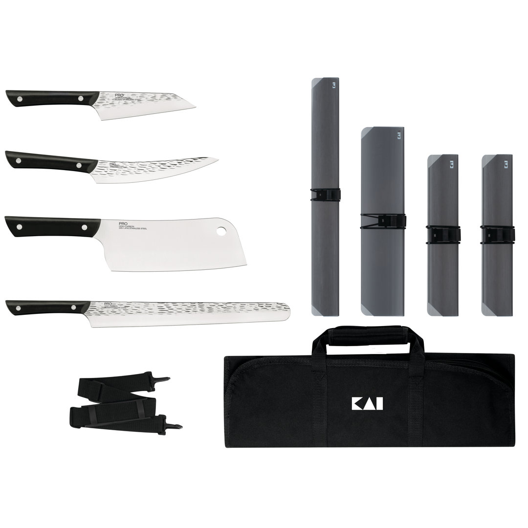 KAI PRO 9 Piece High Carbon Stainless Steel Assorted Knife Set KAI
