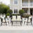 U_STYLE Outdoor Seating Set with Iron Frame & Cushions-748971861