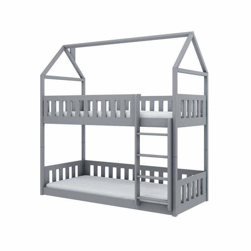 Nene 90 X 190cm Bunk Bed House Beds, Grey