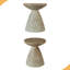 Tables de bout d'extérieur en ciment pour patio, table d'appoint de jardin en faux terrazzo, petite table d'appoint ronde moderne pour l'extérieur