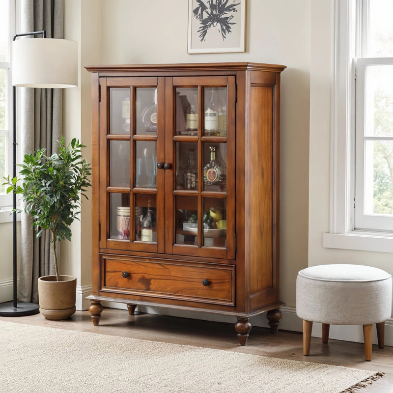 Armoire en bois d'hévéa de style américain