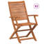 Solid Wood Garden Chair With Cushion Folding Chair Set