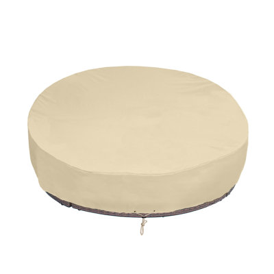 Heavy Duty Waterproof Round Daybed Cover, 85"L × 88"W × 35" /16"H, 1-Piece, (Beige)