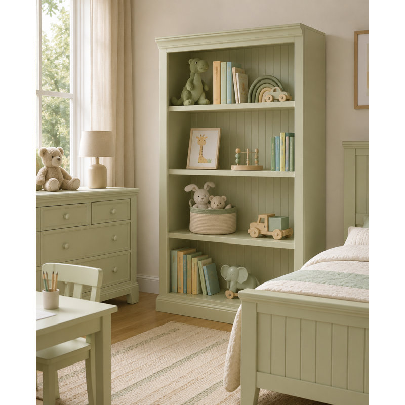 Sherita Bookcase, Havana Gold, (3 Shelves) 60” H x 32” W x 14.25” D