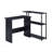 Black Office Desk With Bookshelf-618334729