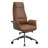 Adelmar Executive Conference Office Chair – Leather Swivel Task Seating with Lumbar Support and Aluminum Frame for Home Office, Study-660000221