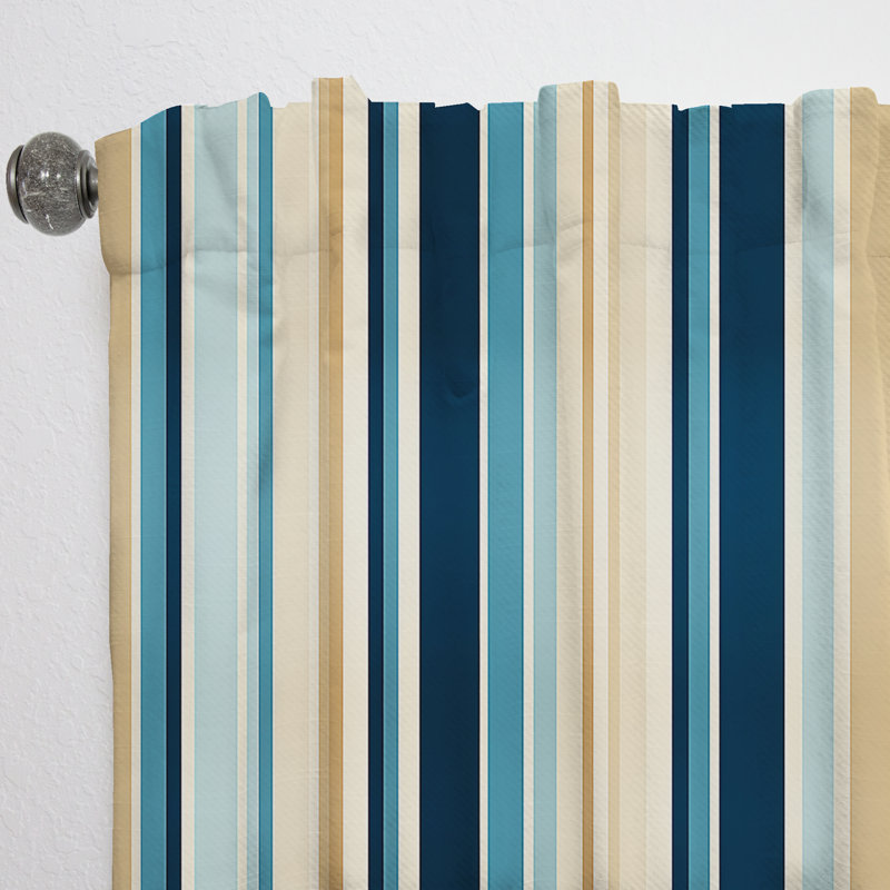 Coastal Simplicity - Rideau moderne - Velours obscurcissant - 1 panneau, L 52 po x L 84 po