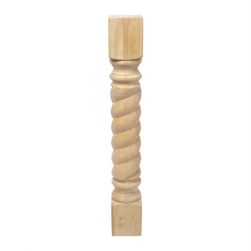 Unfinished Solid Hardwood Rope Kitchen Island Legs, Set of 4