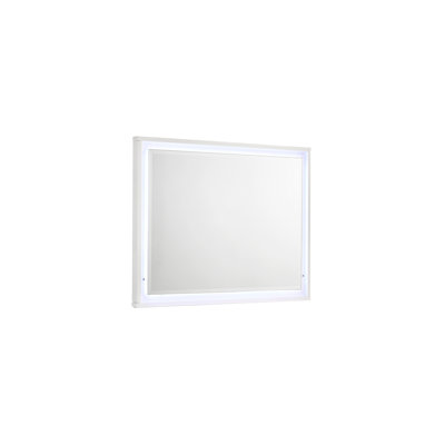 Manhattan Mirror – Lacquer Frame With Integrated LED Lighting For A Sleek, Modern Look (INCLUDES MIRROR ONLY) White