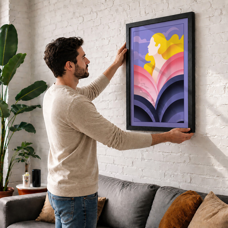 Contemplation in Layers Modern - Framed Print, A1 - 84.1 x 59.4 cm, Unframed