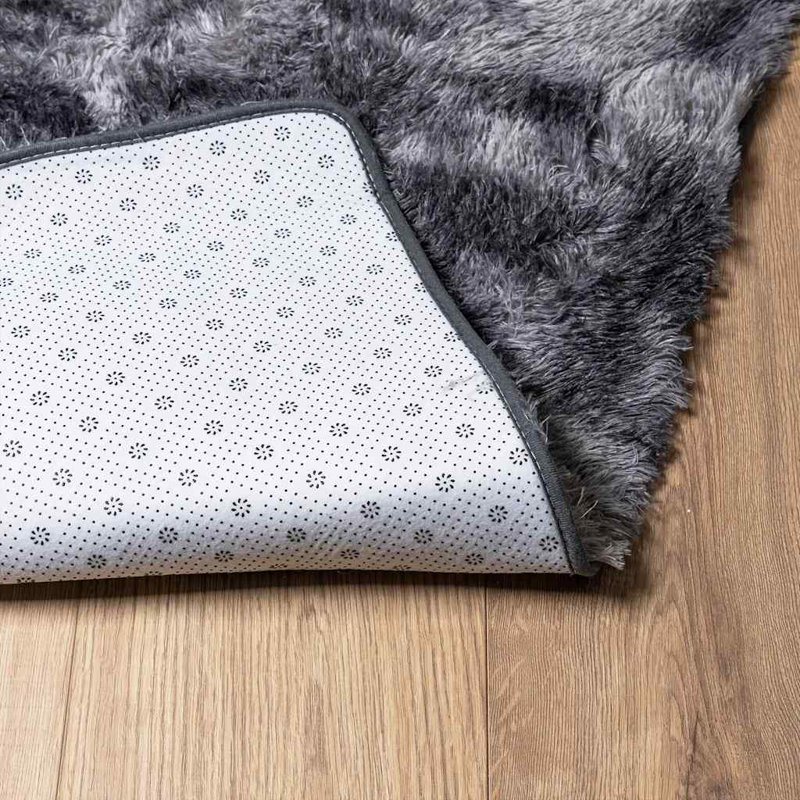 Shaggy Rug High Pile NAVARRA Dark Grey Polyester, Square 200cm