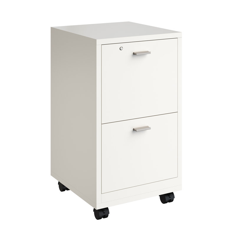 14.17'' Wide 2 -Drawer Mobile File Cabinet
