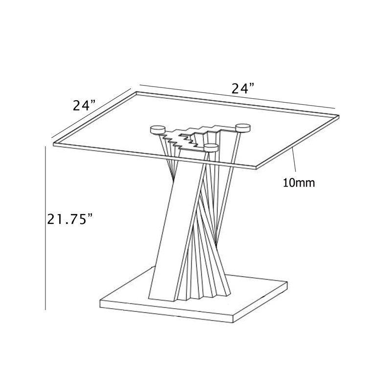 Ensemble de tables basses 3 pièces Johany, Argent