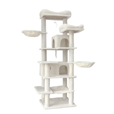 68 Inch Multi-Level Large Cat Tree with Hammocks and Scratching Posts