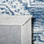 Tapis oriental en laine / coton touffeté à la main Metro en bleu / gris-82632367