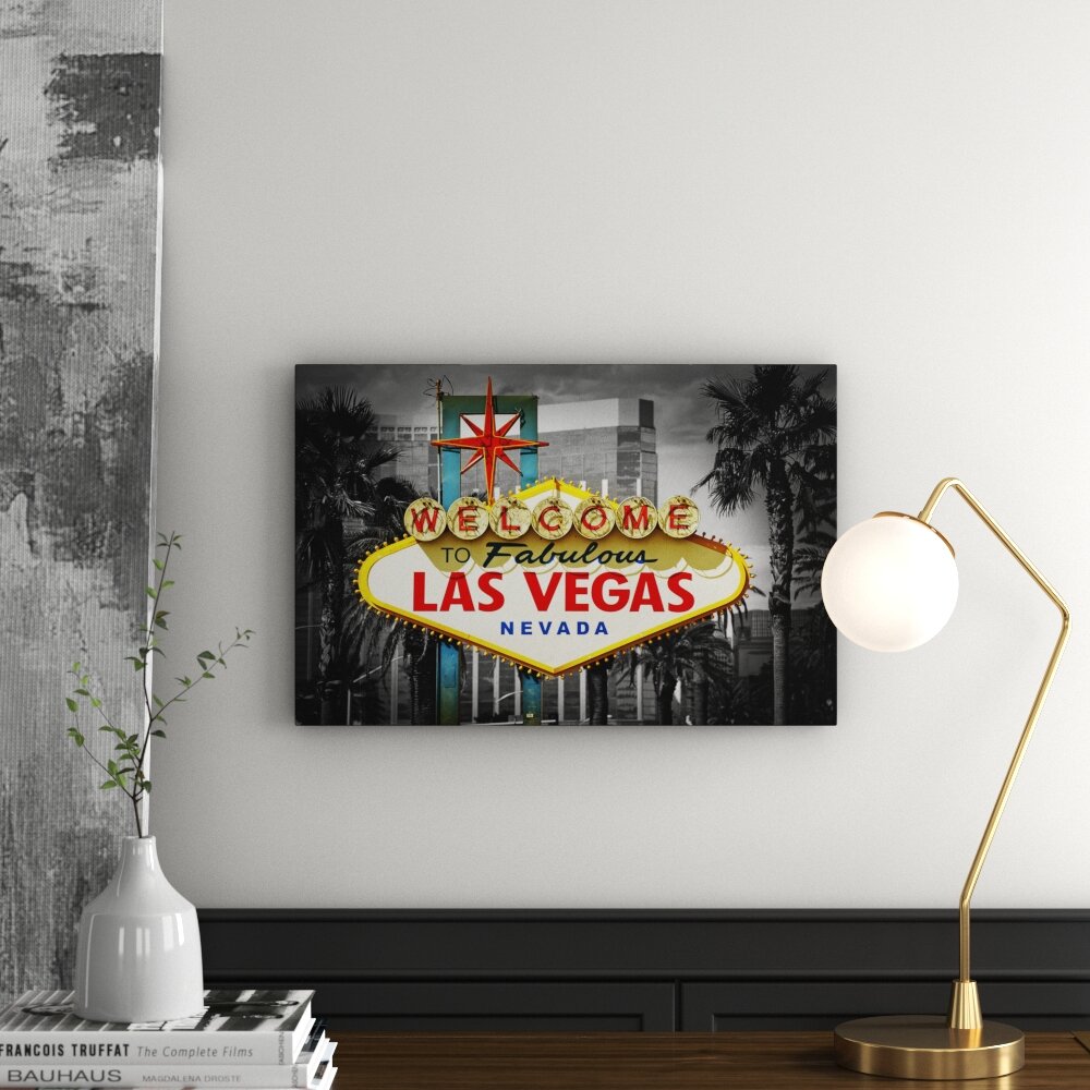 Leinwandbild „Ortseingangsschild Las Vegas B", Grafikdruck