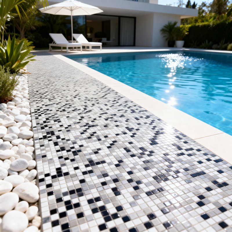 Galaxy 0.3125 in. x 0.3125 in. Iridescent Glass Pressed Edge Tiny Square Mosaic Wall Pool & Floor Tile