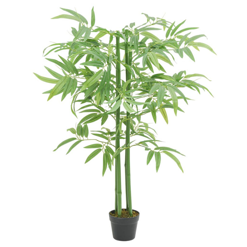Faux Bamboo Tree Plant in Plastic Pot, 120cm H x 16cm W