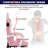 Hoffree LED Ergonomic Gaming Chair with Bluetooth Speakers and Vibration Lumbar Pillow-76764293